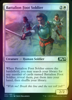x1 FOIL Battalion Foot Soldier MTG 7/280 M20 M/NM 1x - Image 1