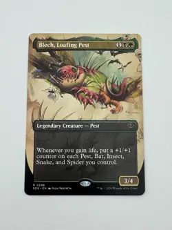 Blech, Loafing Pest (Borderless) (NM) Secrets of Strixhaven SOS 298 Magic MTG - Image 1