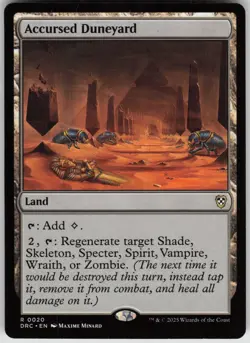 Accursed Duneyard Commander: Aetherdrif 0020 Rare NM MTG - Image 1