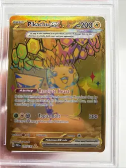 2025 Pokemon Pre En Hyper Rare #179 Pikachu Ex PSA 9 MINT - Image 3