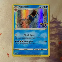 Gyarados 022/078 Pokemon GO Holo Rare Stamped Pokemon Card NM - Image 1