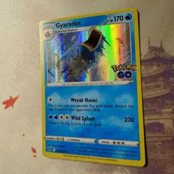 Gyarados 022/078 Pokemon GO Holo Rare Stamped Pokemon Card NM - Image 2