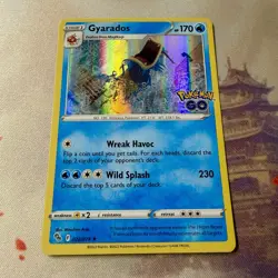 Gyarados 022/078 Pokemon GO Holo Rare Stamped Pokemon Card NM - Image 4