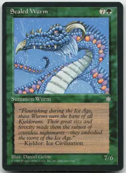 MTG Scaled Wurm C Ice Age LP - Image 1