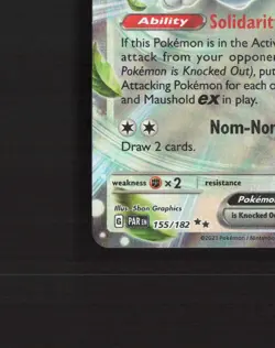 Maushold ex 155/182 Paradox Rift Ultra Rare Holo Pokemon Card NM - Image 5