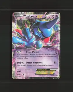 Toxicroak EX 41/106 Flashfire Ultra Rare Holo Pokemon Card DMG - Image 1