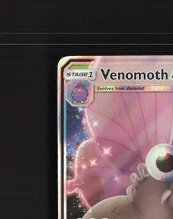 Venomoth GX 12/214 Unbroken Bonds Ultra Rare Holo Pokemon Card LP - Image 3
