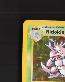 Nidoking 11/102 Base Set Unlimited Holo Rare Pokemon Card LP - Image 3