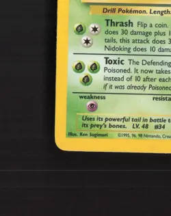 Nidoking 11/102 Base Set Unlimited Holo Rare Pokemon Card LP - Image 5