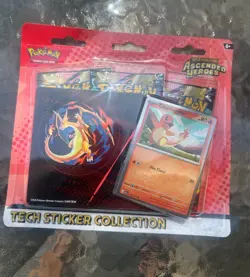 Pokemon Ascended Heroes Tech Sticker Collection Charmander Mega Evolution - Image 1