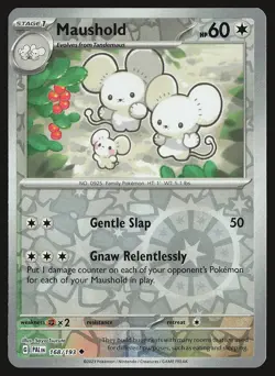 SV02: Paldea Evolved Maushold #168/193 Reverse Holo Pokemon Card - Image 1