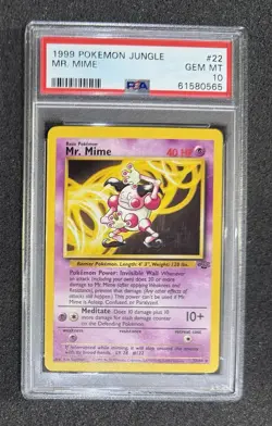 1999 Pokemon Jungle - #22 Mr. Mime - PSA 10 - Image 1