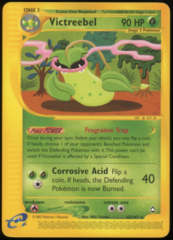 Pokemon 2002 Aquapolis - Victreebel - Non-Holo Rare - NM - 42/147 - Image 1