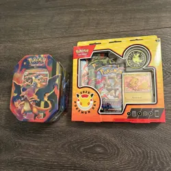 Pokemon Mega Charizard Y Ex Tin & Pokemon Day 2026 Box Sealed Pikachu Psa Worthy - Image 1