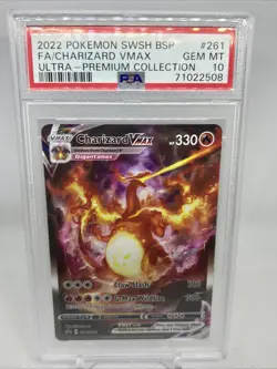 2022 Pokemon Charizard VMAX SWSH #261 Full Art UPC Black Star PSA 10 Gem Mint - Image 1