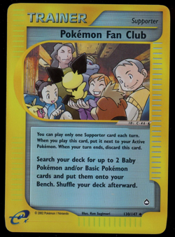 Pokemon 2002 - Aquapolis - Pokemon Fan Club - Reverse Holo - 130 VHTF - Image 1