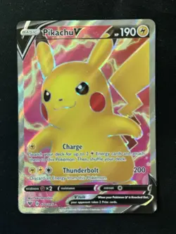 Pokemon TCG Pikachu V 170/185 Full Art Ultra Rare – Vivid Voltage NM/Holo - Image 1