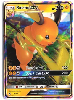 Raichu GX 20/68 Holo GX Rare Hidden Fates Pokemon - Image 1