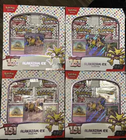 Pokemon - 151 - Alakazam EX Collection Box - Lot of 4 Sealed! NEW! HOT ITEM! - Image 1