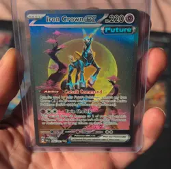 Pokemon TCG Iron Crown ex 206/162 SV05 Temporal Forces SIR Full Art Holo 220HP - Image 3