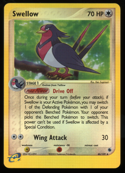Pokemon 2003 Ex Ruby & Sapphire - Swellow - Reverse Holo - 46 - Image 1