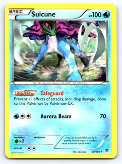 Suicune 20/101 Rare Plasma Blast Pokemon Lightly Played - Image 1