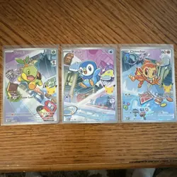Pokemon TCG First Partner Sinnoh Promo Set Turtwig Piplup Chimchar- NM - Image 1
