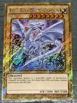 Blue-Eyes White Dragon MVP1-ENGV4 Secret Gold Rare Limited Edition Yugioh NM VLP - Image 1