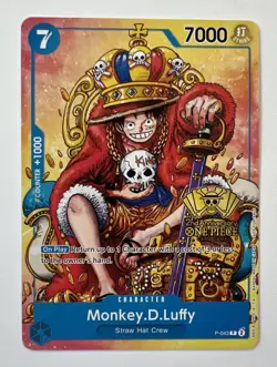 Monkey.D.Luffy (2nd Anniversary Stamped Promo) P-043 - One Piece TCG English NM - Image 1