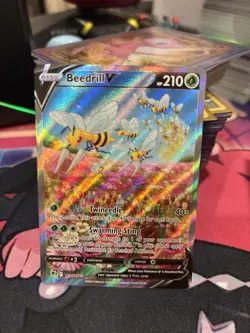 Pokemon TCG Beedrill v Astral Radiance Holo Ultra Rare Card 161/189 - Image 1