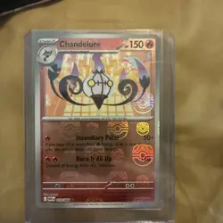 Chandelure 018/086 White Flare Reverse Holo MASTER BALL Pokemon Card NM - Image 1