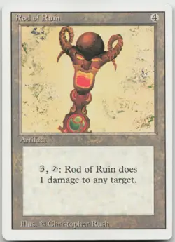 MTG Rod of Ruin U Revised Edition LP - Image 1