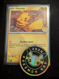 Pikachu (Pokemon Day 2026) 051/162 Cards COSMO HOLO & 2026 30 YEAR ANIV COIN - Image 2