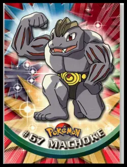 Pokemon Card - Machoke #67 - Topps Series 1 - Black Logo LP - Image 1
