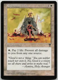 MTG Righteous Aura C Visions LP - Image 1