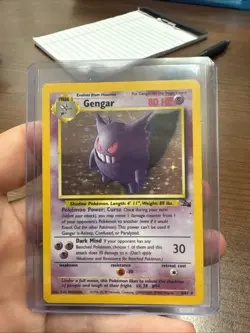 Pokemon Gengar Holo Rare TCG Card 5/62 Fossil MP - Image 1