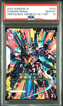PSA 10 Gundam Card Game Gundam Aerial Parallel Limited BOX Ver. β Promo Japanese - Image 1