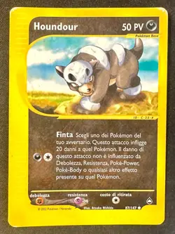 Houndour 87/147 ITALIAN 2002 Aquapolis Pokemon Card TCG Vintage WOTC Common - Hp - Image 1