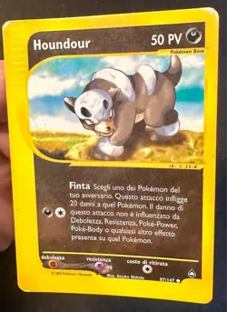 Houndour 87/147 ITALIAN 2002 Aquapolis Pokemon Card TCG Vintage WOTC Common - Hp - Image 2