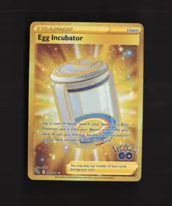 Egg Incubator 087/078 Pokemon GO Gold Secret Rare Holo Pokemon Card NM - Image 1