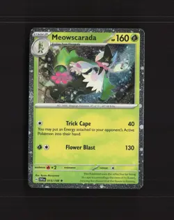 Meowscarada 015/198 Scarlet & Violet Cosmos Holo Rare Holo Pokemon Card NM - Image 1