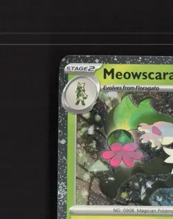 Meowscarada 015/198 Scarlet & Violet Cosmos Holo Rare Holo Pokemon Card NM - Image 3