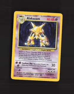 Alakazam 1/102 Base Set Unlimited Holo Rare Pokemon Card MP - Image 1