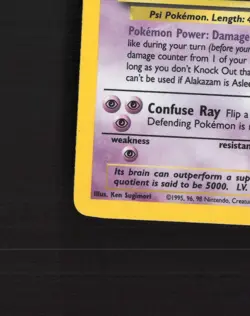 Alakazam 1/102 Base Set Unlimited Holo Rare Pokemon Card MP - Image 5