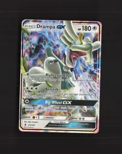 Drampa GX 115/145 Sm-Guardians Rising Ultra Rare Holo Pokemon Card NM - Image 1