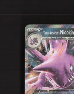 Team Rocket's Nidoking ex 119/182 Destined Rivals Ultra Rare Pokemon Card NM - Image 3