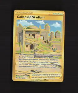 Collapsed Stadium 215/196 Lost Origin Full Art Secret Rare Holo Pokemon Card NM - Image 1