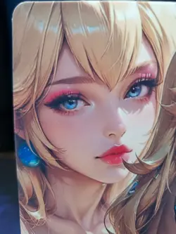 Princess Peach Mario Bros. Cyberpunk Mario Customs Waifu Card - Image 2