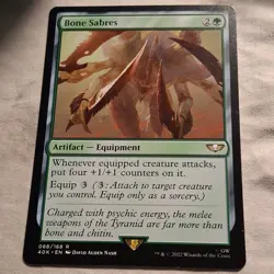 Bone Sabres X 1 - MTG - NM+ - 40K 088/168 - Rare Artifact Equipment - - Image 1