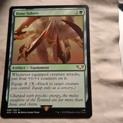 Bone Sabres X 1 - MTG - NM+ - 40K 088/168 - Rare Artifact Equipment - - Image 2